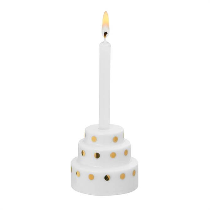Rader Wish Cake Candle Gold Spots